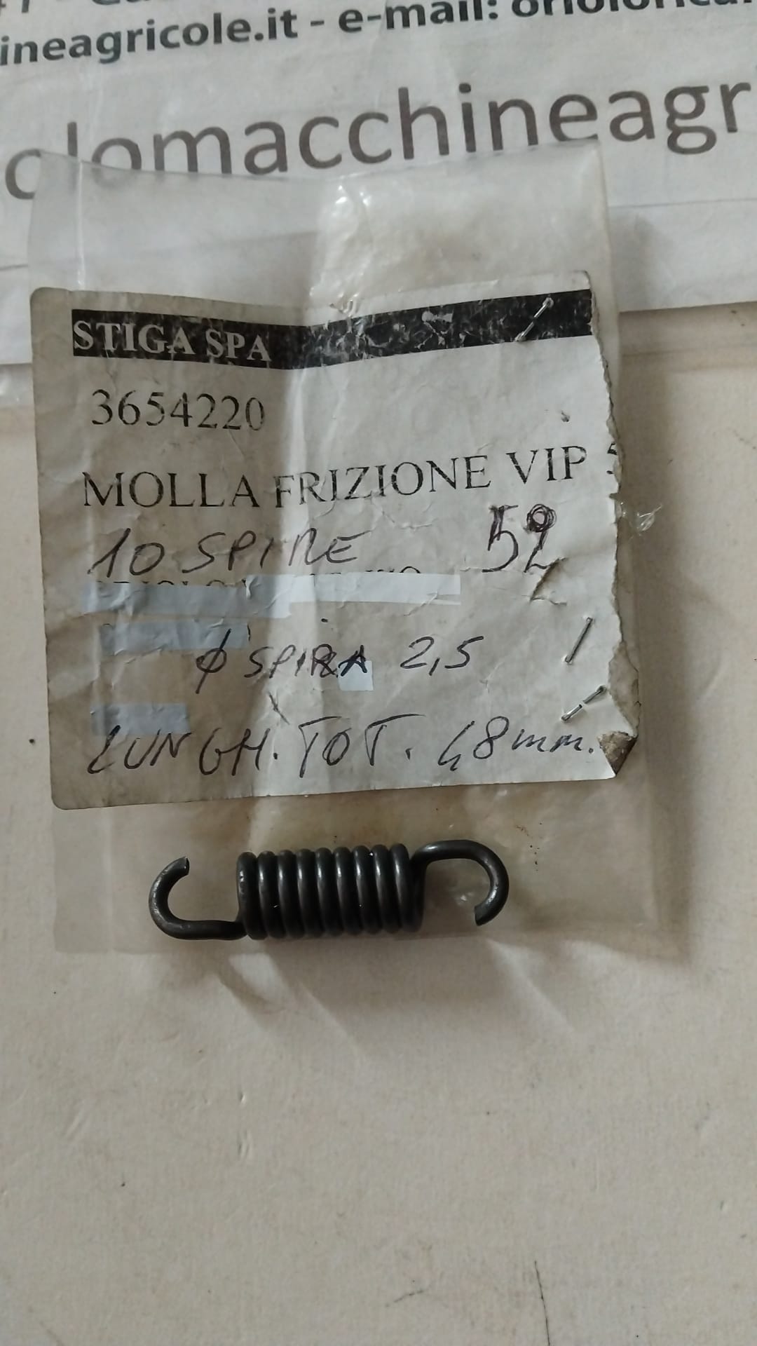 MOLLA PER FRIZIONE ALPINA VIP 52